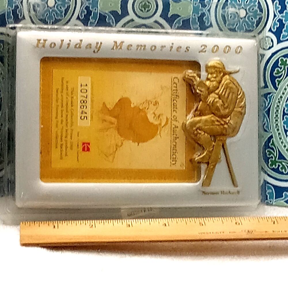 Norman Rockwell SANTA Frame 4×6 Holiday Memories 2000 Eastman Kodak 1078645